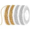 HONQX Catena in oro e argento per la creazione di gioielli, 11,2 m, per collane e braccialetti per la creazione di gioielli, 2 mm