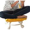 tiancaiyi Sgabello con rotelle con schienale, in pelle PU resistente, spessa