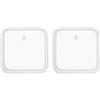 QUARKZMAN Kit di stampi in Silicone Quadrati con Foro Bianco 2 Pezzi | Per resina epossidica, stampi per portachiavi e ciondoli, ornamenti, gioielli, artigianato, fai da te