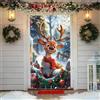PTBWS Copri Porta Natalizio, 180 x 90 cm Decorazione Natalizia per Porta, Copertura per Porta di Natale, Banner Natale Sfondo, Decorazione per Porta di Casa, Porta di Casa, Veranda, Natale