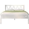 Novilla Rete Letto Una Piazza e Mezza 120x190 con Testiera e Pediera, Struttura Letto a Doghe in Legno, Spazio di Archiviazione Sotto al Letto, Perfetto per Tutti Tipi di Materassi, Nero, Bianco