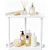 LUPATDY Scaffale angolare a 2 ripiani, 27 x 15 x 27 cm, in acciaio al carbonio, scaffale angolare da cucina, piano di lavoro, scaffale per spezie, organizer per trucchi, per bagno, cucina, camera da letto