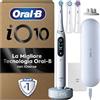Oral-B iO 10 Spazzolino Elettrico, 3 Testine di Ricambio, Bianco | 3 Testina di Ricambio per Spazzolino Elettrico Ricaricabile, Custodia da Viaggio, Astuccio Magnetico, Pulizia Denti Efficace