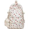 Generic Zaino da Scuola per Ragazze Estetico Zaino Carino Preppy Coquette Floreale Zaino per Adolescenti e Studenti Delle Scuole Elementari e Medie
