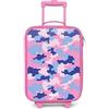NoBoringSuitcases.com NoBoringSuitcases© Valigia Rosa Per Bambini Compatto Bagaglio Ultraleggero | 48x31x19 cm - Bagagli Rigidi LED Ruote Valigie Neonato Bimbi - Ragazze - Camouflage - Blu