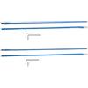 Beelooom 4Pcs 46cmTwo Way Rod Tipo Dual Action Chitarra Truss Rod Acciaio Blu Chitarra Parti Accessori
