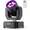 Yespick Lira LED Luce Palcoscenica Mobile 30W con Telecomando, Wash Gioco di Luce Serata 6 LED RGBW mini Luce del Partito DMX512 Effetto Fascio Controllo del Suono per DJ Discoteca Bar Concerto