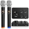 voijump Microfono Wireless UHF Set - Doppio Microfono Karaoke Senza Fili, 2x8 Frequenze, Portata 30m, Ideale per Karaoke con Microfono, DJ, Canto, Chiesa, Altoparlante, Sistema PA