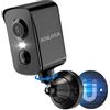 Ediloca Magnetica Telecamera WiFi Interno/Esterno, Videocamera Sorveglianza 2K 3MP Senza Fili Batteria Ricaricabile, Rotazione 300°, Rilevamento Umano PIR, Visione Notturna a Colori, Impermeabile IP65