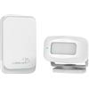 CASAcontrol Funk-Durchgangsmelder & Alarm DGM-150 con campanello PIR wireless a batteria, bianco
