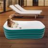 LOYEMAADE Vasca Da Bagno Gonfiabile,Pieghevole Mobile Freestanding Vasca Da Bagno Spa Adulto Con Pompa Elettrica,Portabicchieri