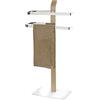 WENKO Piantana portasalviette Salmona Nature - 2 bracci, Acciaio, 40.5 x 79.5 x 21.5 cm, Cromo