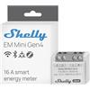 Shelly EM Mini Gen4, Misuratore di Potenza Intelligente WiFi, 1 Canale, 16A, Domotica, Nessun Interruttore a Relè, Monitora il Consumo di Energia in Tempo Reale, Matter, Zigbee, Alexa & Google Home