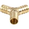 M METERXITY Ottone Tubo Dentellato Raccordi 16mm Diametro Y Forma 3 Vie | Tubo Raccordo Connettore, Ottone Spinato, Applica a Acqua Carburante