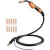 VEVOR Torcia MIG per Saldatura 100A con Cavo da 3 m, Pistola per Saldatura a Filo Compatibile con Lincoln Magnum 100L (K530-5), 11 Punte di Contatto di Ricambio e Impugnatura, per Uso Industriale