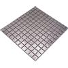 conwire Piastrella a mosaico in ceramica argentata martellata per parete, bagno, doccia, cucina, specchio, rivestimento per bancone, dimensioni: 330 x 302 = 0,10 mq, dimensioni pietra: 25 x 25 x 6 mm - 1
