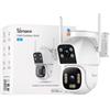SONOFF CAM Outdoor Duo CAM-C44HE - Telecamera di sicurezza PTZ Dual Lens 4+ | Hub Dispositivi 2.4/5GHz WiFi Riconoscimento AI Locale Visione Notturna a Colori IP65 Compatibile con Home Assistant