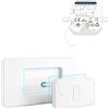 LoraTap Interruttore Luce Wireless, Telecomando con Base Magnetica, Interruttore Wireless Parallelo, Radio Trasmettitore a Parete e Ricevitore a Relè RF 10A 100-250V AC, Bianco