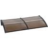 YJIIJY Pensilina Tettoia per Porta, Pensilina Copriporta in Policarbonato, Marrone, Disponibili in Diverse Misure (100 x 300 CM)
