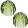 SHINEOFI 2 Pezzi Paralume in Vetro Verde Scuro a Forma di Zucca per Lampada da Aromaterapia Design Elegante e Dimensioni Compatte per Ambienti Domestici