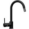PLADOS Miscelatore monocomando PUNTOBPEX UG 70 NERO MATT con doccetta estraibile (40 CROMO)