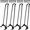 La Vane Gambe pieghevoli per tavolo, confezione da 4 pezzi, 30 cm, gambe in metallo resistenti per mobili, colore nero, per tavolino da caffè, laptop, tavolo mini scrivania