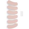 Poliplast - Set da 6 Maniglie, Design a curva per Armadio e Cassetti e cameretta bambini, Articolo 333, Verniciato a mano, Colore Rosa Salmone
