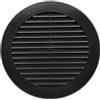 H&C VENT Griglia di ventilazione Ø 100 mm PVC nero - HVAC scarico copertura di ventilazione con protezione insetti - elemento di alimentazione aria rotondo in plastica