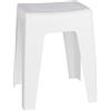 Wenko Kumba Sgabello bagno, Plastica, Bianco, 35 x 35 x 45 cm