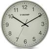 Velamp Orologio da parete al quarzo rotondo 30 cm, orologio da parete senza ticchettio, orologio da muro moderno e silenzioso 12 pollici. Numeri facili da leggere. Ideale per ufficio,cucina,scuola,palestra