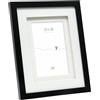 Deknudt Frames - Cornice portafoto con doppio passepartout - nero - per foto da 15 x 20 cm - in legno MDF - da appendere o appoggiare - S65KK2 P1 15 x 20 cm