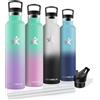 Grsta Borraccia Termica 1 litro, Borraccia, Senza BPA, Borracce con Cannuccia, Senza Perdite, Bottiglia Palestra, Mantiene Caldo per 12 Ore/Freddo 24 Ore, per Campeggio, Viaggio, Escursionismo, Fitness