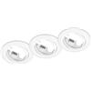 Trio Leuchten Jura 650100331 - Set di 3 faretti da incasso, in metallo bianco opaco, 3 x GU10