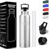 HoneyHolly Borraccia Termica 750ML, Senza BPA, Borraccia Termica Con Cannuccia, Acciaio Inossidabile 18/8, Bottiglia Termica A Prova Di Perdite, Borraccia Acciaio Inox Per Scuola, Palestra, Sport, Bici