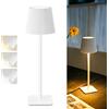 LuminexDesigns Lampada da tavolo senza fili 1 pezzi Bianco VELA TL02 | IP54 | 5200mAh | 3000K-6000K | Touch dimmerabile | 8-10h durata | Giardino, Matrimonio, Terrazza, Cena, Campeggio