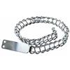 CG94 - Collare Nichelato per Cani 50cm Tipo Medio| Maglia a Scaletta Resistente | Targhetta Identificativa Incidibile | Sicurezza e Stile, Metallico, Lega di Acciaio