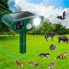 PQETBV Dissuasore Gatti, Repellente per Volpi Ultrasonico Solare con Luce LED, 8m 120° Dissuasori per Piccioni Giardino IPX4 Impermeabile per Gatti Martore Volpi Cani Procioni (511B)