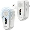 Roledy Repellente Ultrasuoni 5 Modalità di Funzionamento, Modalità Silenziosa, Efficace contro Ratti Roditori Topi Formiche, Ragni, Zanzare, Scarafaggi, Non Tossico, Senza Radiazioni, 2 Pack (Bianco)