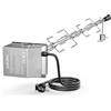 onlyfire Universale girarrosto per Barbecue, 120cm esagono 9x9mm spiedo, 4X forchetta, Motore in Cromato, 220 V-240 V