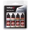Vallejo Game Color Set di Pittura Acrilica Bianco (White Color Set). Kit di 4 Colori con Finitura Opaca in Flaconi da 18 ml con Contagocce per Miniature Fantasy e Wargames