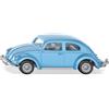 siku 1557, VW Maggiolino, Metallo/Plastica, Azzurro, Auto Giocattolo per Bambini, Pneumatici Gommati