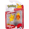 Pokémon Confezione di personaggi da battaglia: Pikachu e Flemmli, 2 figure dettagliate