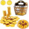 Crunier 80 Pezzi Cioccolato Monete d'Oro, Monete d'Oro Commestibili avvolte in Foglia d'Oro