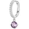 Brosway Orecchino Singolo Donna in Argento | Orecchini con Magic Purple | Collezione Fancy - FMP87