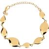 Breil, Collezione Ameliè, Bracciale Donna in Acciaio Lucido IP Gol, con Elementi Sinuosi di Diverse Dimensioni, Chiusura Regolabile, Lunghezza fino a 21 cm, Idea Regalo Donna