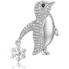 Hdyrpex Spilla a forma di pinguino con strass e fiocco di neve, in cristallo antartico, gioiello invernale per donne, cappotto, sciarpa, regalo di Natale