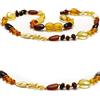 Baltic Secret Selected Baltic Amber Collanina in ambra, con perle di ambra baltica autentica e base metal, cod. BN37.5-MLT.P-MIX-Ukbs10.14