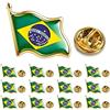 cinfac 12/25/50pcs piccola bandiera del Brasile spilla bandiera brasiliana spille bulk