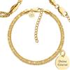 ZELYA Bracciale da donna placcato in argento 925/585, gioiello regalo, vari carrelli con incisione