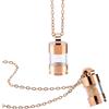 FINGERINSPIRE 2 Pz Collana con Ciondolo a Forma di Bottiglia di Vetro, 25x11.5mm Ciondoli a Forma di Fiala di Vetro 304 Collane in Acciaio Inossidabile Collana per Ceneri, Ricordo Commemorativo